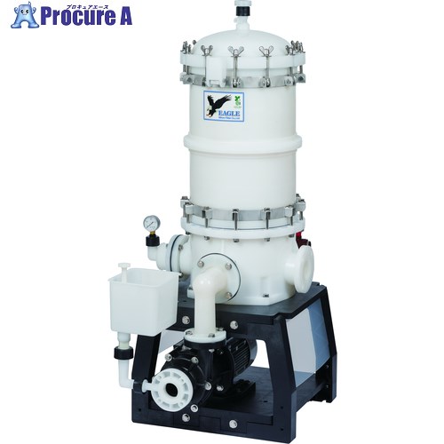 日本フイルター ポンプ付き樹脂製ろ過機 「EGLE-30-C-5-T」 ～27000L/h (PVDF製) 500mm15本用 50Hz EGLE-30-C-5-T 1台 ■▼369-5681 【送料都度見積】 ※車上渡し