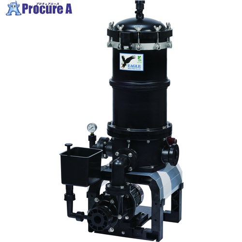日本フイルター ポンプ付き樹脂製ろ過機 「EGLE-161-B-6-T」 ～14000L/h (ブラックタイプ) 500mm8本用 60Hz EGLE-161-B-6-T 1台 ■▼369-7249 【送料都度見積】※車上渡し｜プロキュアエース