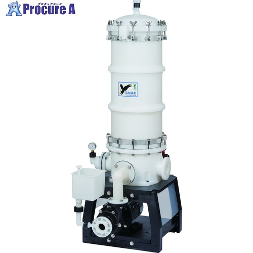 日本フイルター ポンプ付き樹脂製ろ過機 「EGLE-45-C-6-T」 ～30000L/h (PVDF製) 750mm15本用 60Hz EGLE-45-C-6-T 1台 ■▼369-7256 【送料都度見積】 ※車上渡し