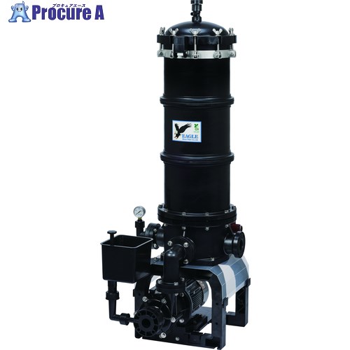 日本フイルター ポンプ付き樹脂製ろ過機 「EGLE-24-B-6-T」 ~23000L/h (ブラックタイプ) 750mm8本用 60Hz EGLE-24-B-6-T 1台 ■▼369-7294 【送料都度見積】※車上渡し|プロキュアエース