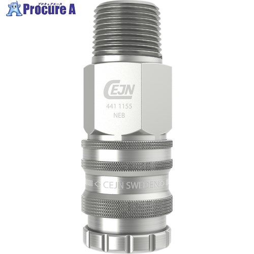 CEJN 続きもの441カップリング NPT1/2オネジ 10-441-1455 10個 ■▼634-4063 【貨物輸送都度積もり書き】