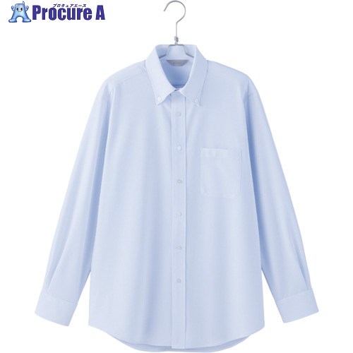 ピエ メンズ長袖ボタンダウンシャツAZ634061 サックス 3L AZ634061-020-3L 1着 ■▼679-3107 【送料都度見積】