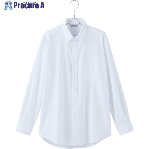 ピエ メンズ長袖ボタンダウンシャツAZ634061 ホワイト 4L AZ634061-001-4L 1着 ■▼679-4588 【送料都度見積】