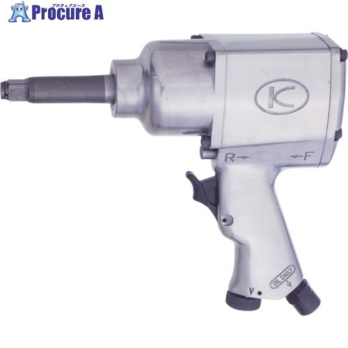 空研 1/2インチSQ2インチロング中型エアインパクトレンチ(12.7角)ピン穴なし KW-19HP-2 KW19HPPINANANASHI 1台 ■▼680-4891 【送料都度見積】