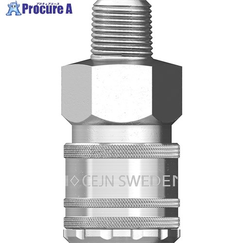 CEJN つづき物220 カップリング NPT1/8 オネジ 10-220-1451 10個 ■▼123-4384 【貨物輸送都度積もり書き】 花・ガーデン・DIY-パイプ用継手-配管資材