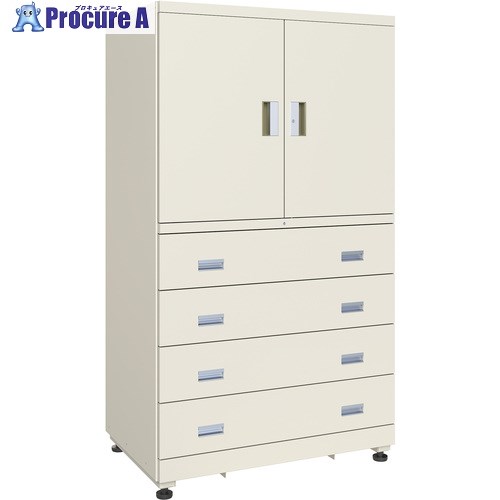 TRUSCO フリッパードアーキャビネット 1010X650XH1780 抽き出し4段付 FPD-602H4 1台 ■▼699-5258