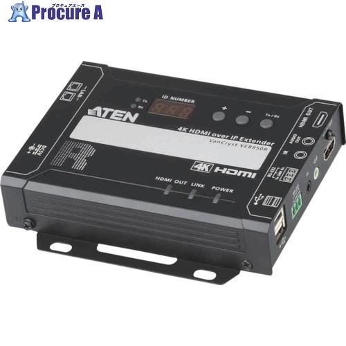 ATEN 映像媒体押しひろげる腕っ扱き受信システム HDMI/Video over IP/4K VE8950R 1台 ■▼115-2870