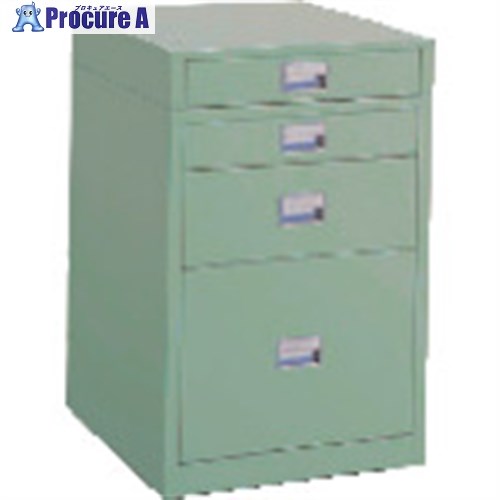 TRUSCO 御役目台用側面収納家具 4段 緑であること UDC-111-01 1台 ■▼240-1886 【貨物輸送都度積もり書き】※車上乗り合い船 収納・保管用品-キャビネットワゴン-花・ガーデン・DIY