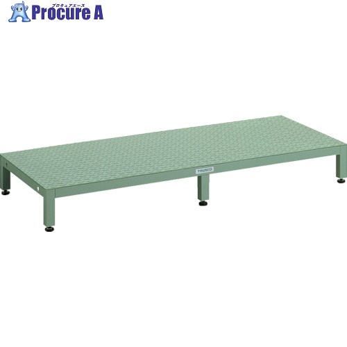 TRUSCO 高床用縞鋼板ステップ 1500X600XH190～220 UFSH-1560S 1台 ■▼467-3719 ※車上渡し｜プロキュアエース