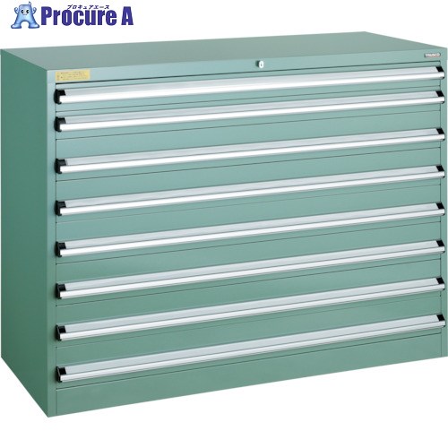TRUSCO VE13S型キャビネット 1300X550XH1000 引出8段 VE13S-1003 1台 ■▼479-0014