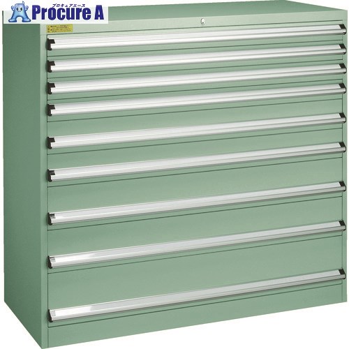 TRUSCO VE13S型キャビネット 1300X550XH1200 引出9段 VE13S-1201 1台 ■▼479-0073