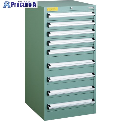 TRUSCO VE5S型中量押し入れ 500×550×H1000 抽き出し6段 VE5S-1009 1台 ■▼479-0235