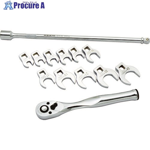 ASH レボウェイブクローフートレンチセット 差込角9.5(13pcs) VCS3131 1S ▼855-0852
