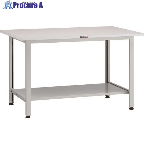 TRUSCO 軽荷重作業台(200kg)AO型 1200X750XH740 下棚2枚付 ホワイト色 AO-1275LT2 1台 ■▼125-9140