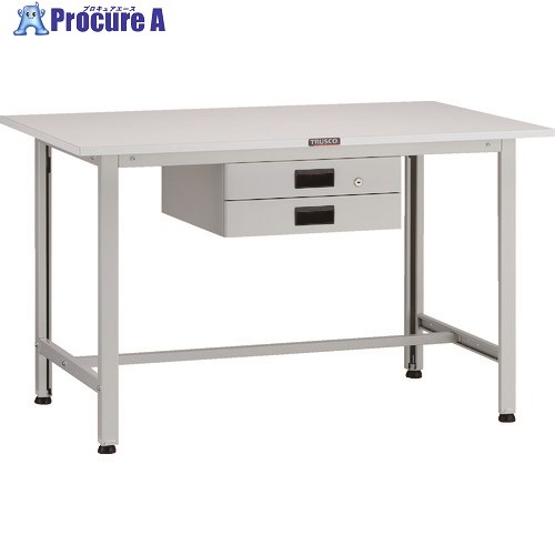 TRUSCO 軽荷重作業台(200kg)AO型 1200X750XH740 薄型2段引出付 ホワイト色 AO-1275UDK2 1台 ■▼125-9142 27,458円