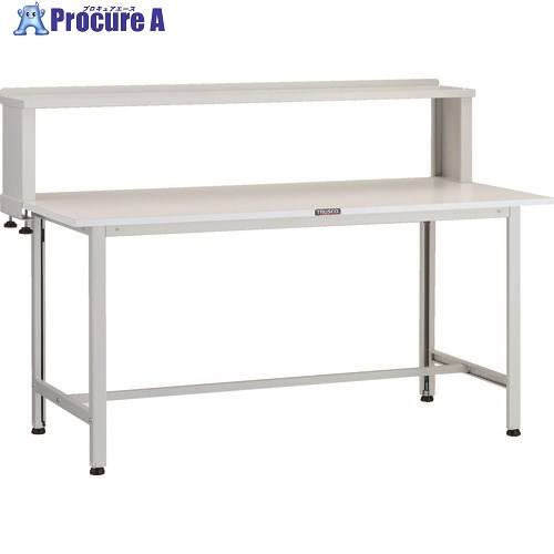 TRUSCO 軽荷重作業台(200kg)AO型 1500X750XH1044(全高) 上棚付 ホワイト色 AO-1575YURB 1台 ■▼125-9168