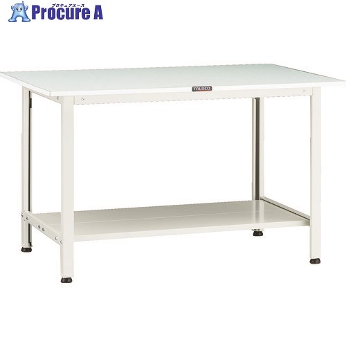 TRUSCO 軽荷重作業台(200kg)AO型 1200X750XH740 下棚2枚付 ホワイト色 AOR-1275LT2 1台 ■▼137-1686