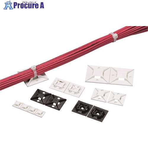 PANDUIT マウントベース アクリル系粘着テープ付き 黒 50個入り ABM3H-AT-L0 ABM3H-AT-L0 10袋 ■▼148-7057 【送料都度見積】