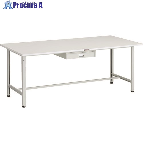 TRUSCO 軽荷重作業台(300kg)AE型 1800X900XH740 薄型1段引出し付 ホワイト色 AE-1809UDC1 W 1台 ■▼183-3820