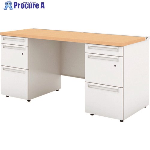 PLUS 779831)US 両袖机UR-156WD-33 WM/W4 UR-156WD-33 WM/W4 1台 ■▼209-2567 【送料都度見積】|プロキュアエース