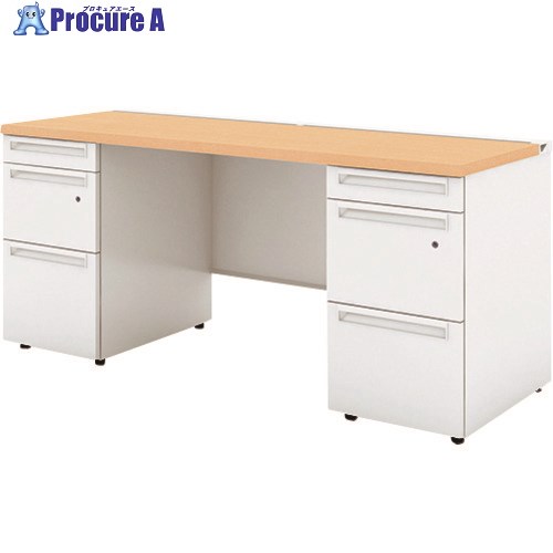 PLUS 779828)US 両袖机UR-166WD-33 WM/W4 UR-166WD-33 WM/W4 1台 ■▼209-5783 【貨物輸送都度積もり書き】