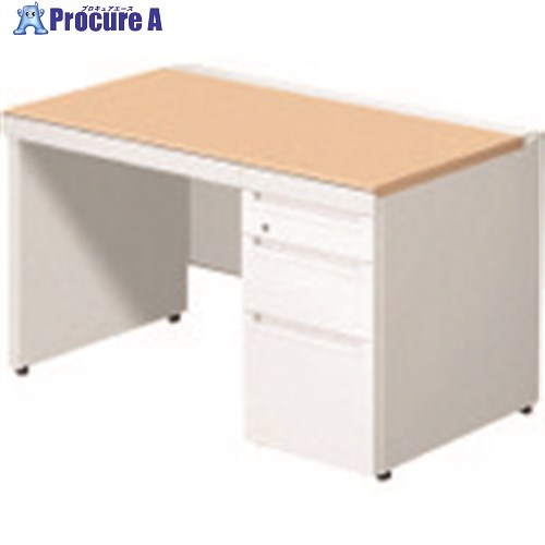 PLUS 674401)ステージオ 片袖机 ST-F127L-P4 WM/W ST-F127L-P4 WM/W 1台 ■▼209-7030 【送料都度見積】