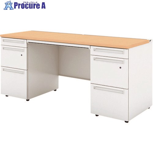 PLUS 779648)US 両袖机UR-166D-33 WM/W4 UR-166D-33 WM/W4 1台 ■▼209-7390 【貨物輸送都度積もり書き】