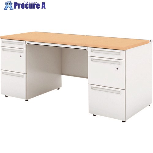 PLUS 779612)US 両袖机UR-167AL-33 WM/W4 UR-167AL-33 WM/W4 1台 ■▼209-8943 【貨物輸送都度積もり書き】