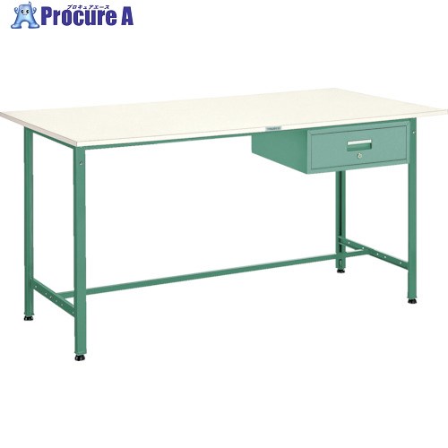 TRUSCO 軽荷重立作業台(300kg)HAE型 900X600XH900 1段引出付 グリーン色 HAE-0960F1 (ﾆｭｰﾎﾟﾘﾊｸｼｮｸﾃﾝﾊﾞﾝ) 1台 ■▼278-4629 27,964円