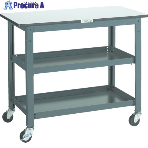 TRUSCO WHT型作業台補助テーブルワゴン 900X450XH740 WHT-4590 1台 ■▼301-2808