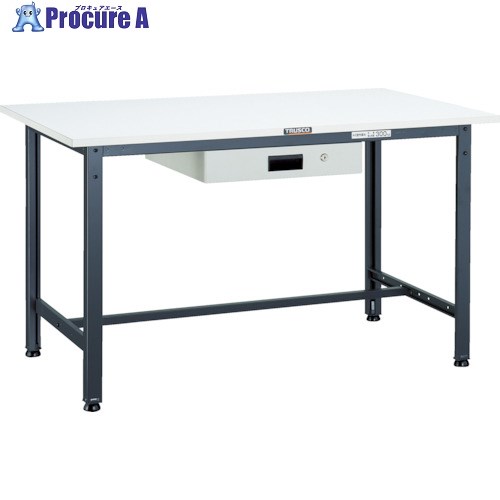 TRUSCO 軽荷重作業台(300kg)AE型 900X600XH740 薄型1段引出付 ダークグレー色 AE-0960UDK1 DG 1台 ■▼454-2649