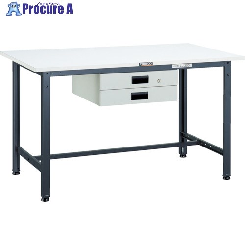 TRUSCO 軽荷重作業台(300kg)AE型 1800X750XH740 薄型2段引出付 ダークグレー色 AE-1800UDK2 DG 1台 ■▼454-3068 ｜プロキュアエース 33,044円