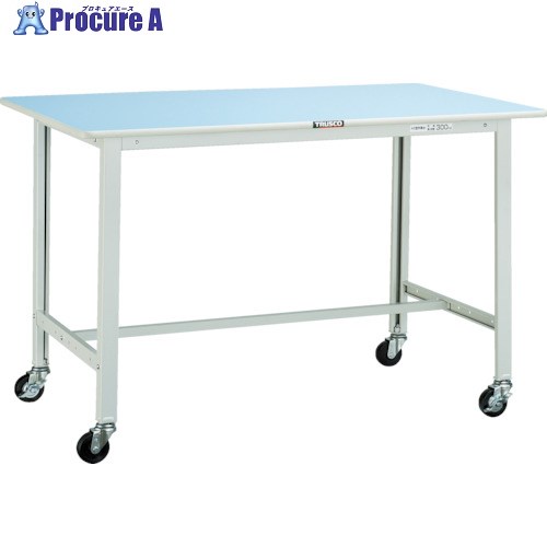 TRUSCO 軽荷重作業台(90kg)BO型 900X600XH806 φ75キャスター付 ホワイト色 BO-0960C75 1台 ■▼454-3998