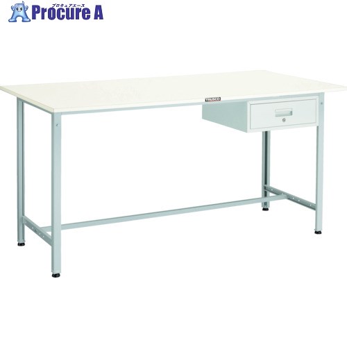 TRUSCO 軽荷重立作業台(300kg)HAE型 1500X750XH900 1段引出付 ホワイト色 HSAE-1500F1 W 1台 ■▼454-4706