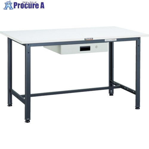 TRUSCO 軽荷重作業台(300kg)AE型 1800X750XH740 薄型1段引出付 ダークグレー色 RAE-1800UDK1 DG 1台 ■▼454-5664