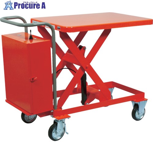 TRUSCO ハンドリフター 400kg 600X1200 電動昇降式 HLAN-400L 1台 ■▼464-4433