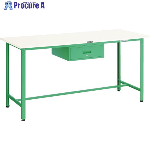 TRUSCO 軽荷重立作業台(300kg)HAE型 1500X750XH900 1段引出付 ヤンググリーン色 HAE-1500F1 YG 1台 ■▼466-9495