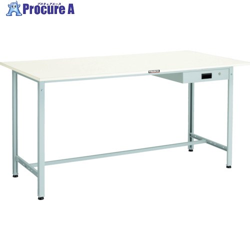 TRUSCO 軽荷重立作業台(300kg)HAE型 1500X750XH900 薄型1段引出付 ホワイト色 HAE-1500UDK1 W 1台 ■▼466-9533