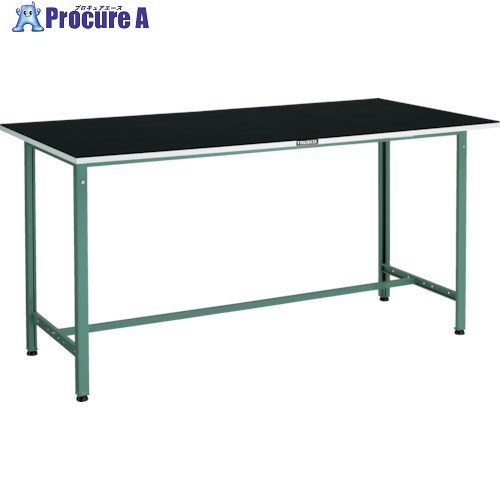 TRUSCO 軽荷重立作業台(300kg)HAE型 1500X900XH905 ゴムマット張り グリーン色 HAE-1509G5 1台 ■▼466-9576