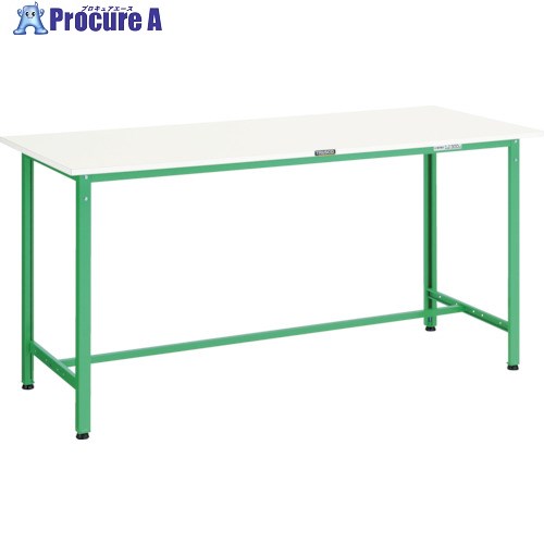 TRUSCO 軽荷重立作業台(300kg)HAE型 1800X750XH900 基本タイプ ヤンググリーン色 HAE-1800 YG 1台 ■▼466-9703
