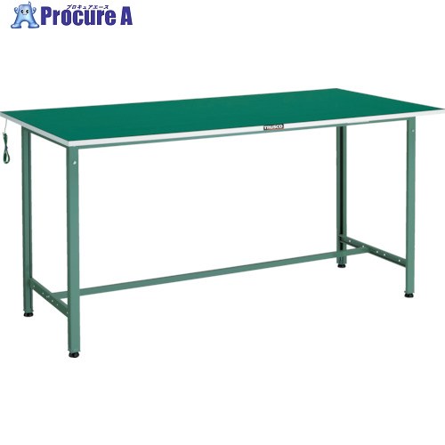TRUSCO 軽荷重立作業台(300kg)HAE型 1800X900XH902 帯電防止マット張り グリーン色 HAE-1809D 1台 ■▼466-9720 ｜プロキュアエース