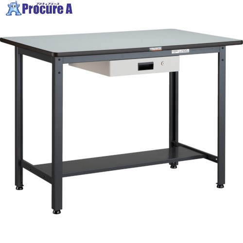 TRUSCO 中荷重立作業台(500kg)HAEW型 1200X750XH885 薄型1段引出付 ダークグレー色 HAEWR-1275UDK1 1台 ■▼466-9894