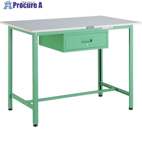 TRUSCO 軽掛け目立御役目台(300kg)HAE型 900X600XH900 1段引出付 青少年緑であること色 HRAE-0960F1 YG 1台 ■▼467-0060