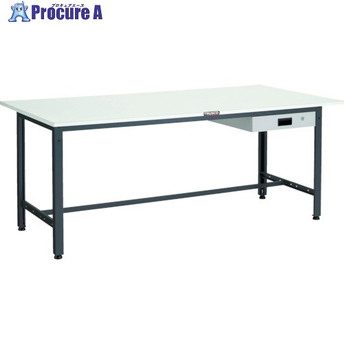 TRUSCO 軽荷重作業台(400kg)LEW型 1500X750XH740 薄型1段引出付 ダークグレー色 LEWP-1500UDK1 1台 ■▼467-0884