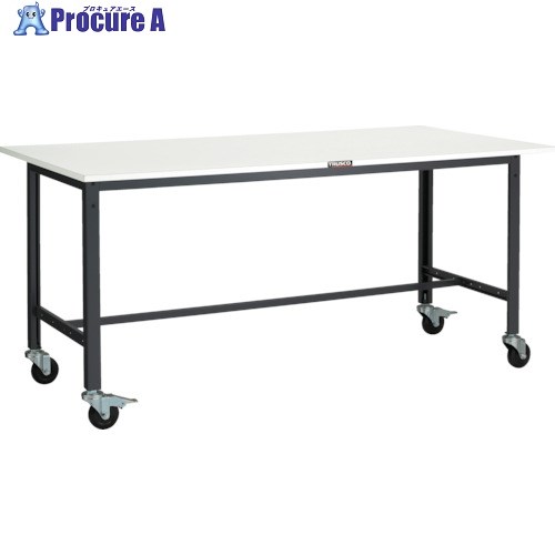 TRUSCO 軽荷重作業台(200kg)LEW型 1800X750XH846 φ100キャスター付 ダークグレー色 LEWP-1800C100 1台 ■▼467-0949