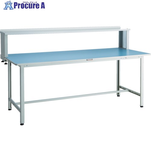 TRUSCO 軽荷重作業台(180kg)BO型 1800X750XH1044(全高) 上棚付 ホワイト色 BOR-1875YURB 1台 ■▼856-3795