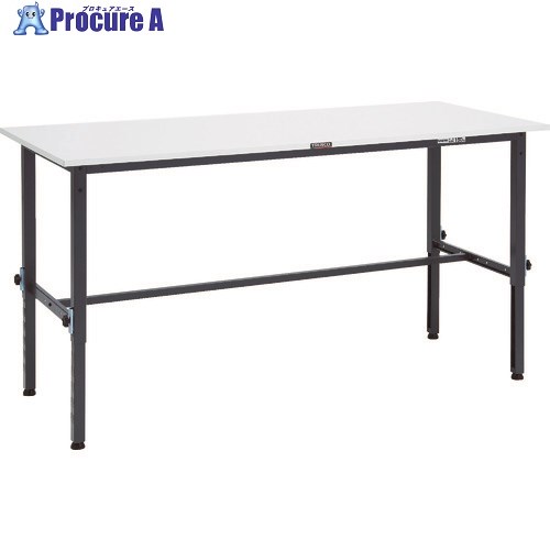 TRUSCO 軽荷重作業台高さ調節式(150kg)AEM型 1800X750XH650～950 基本タイプ ダークグレー色 RAEM-1800 DG 1台 ■▼868-8744