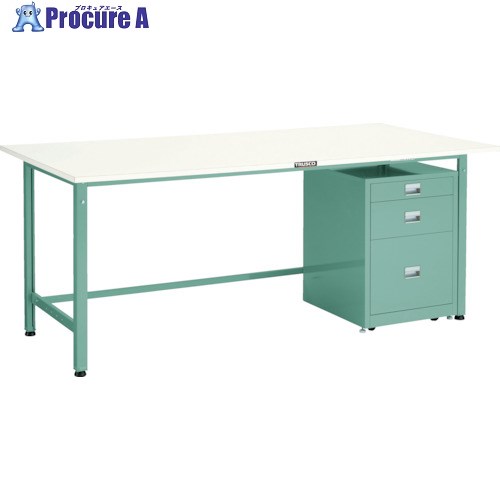 TRUSCO 軽荷重作業台(300kg)AE型 1800X750XH740 3段キャビネット付 ホワイト色 AE-1800UDC111 W 1台 ■▼770-1616 ｜プロキュアエース