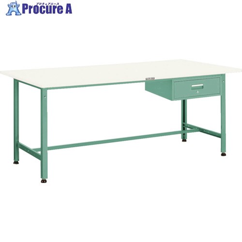 TRUSCO 軽荷重作業台(300kg)AE型 1800X900XH740 1段引出付 ダークグレー色 AE-1809F1 DG 1台 ■▼770-1683