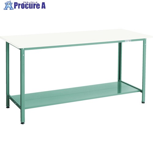 TRUSCO 軽荷重立作業台(300kg)HAE型 1800X750XH900 下棚2枚付 ホワイト色 HAE-1800LT2 W 1台 ■▼770-2078